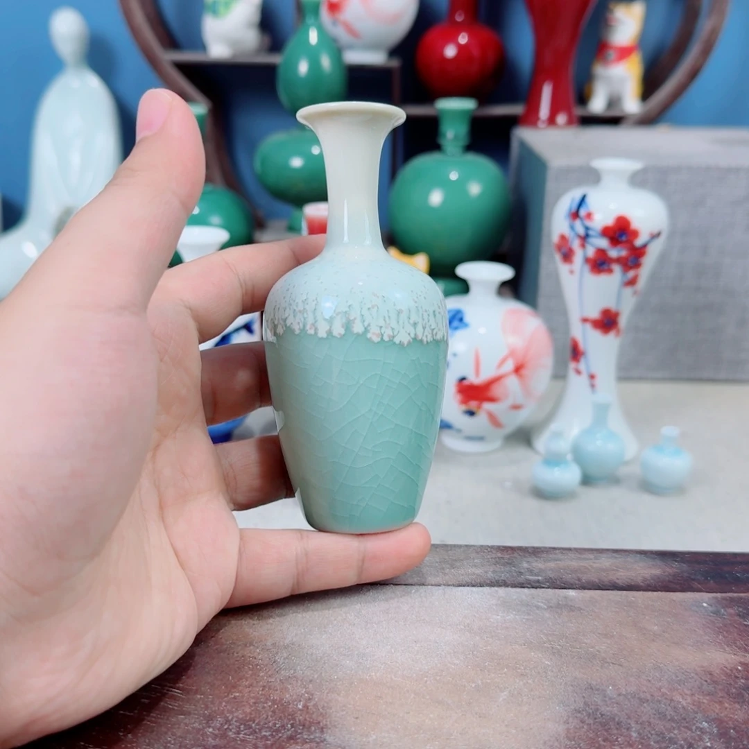 陶瓷手工小花器摆件