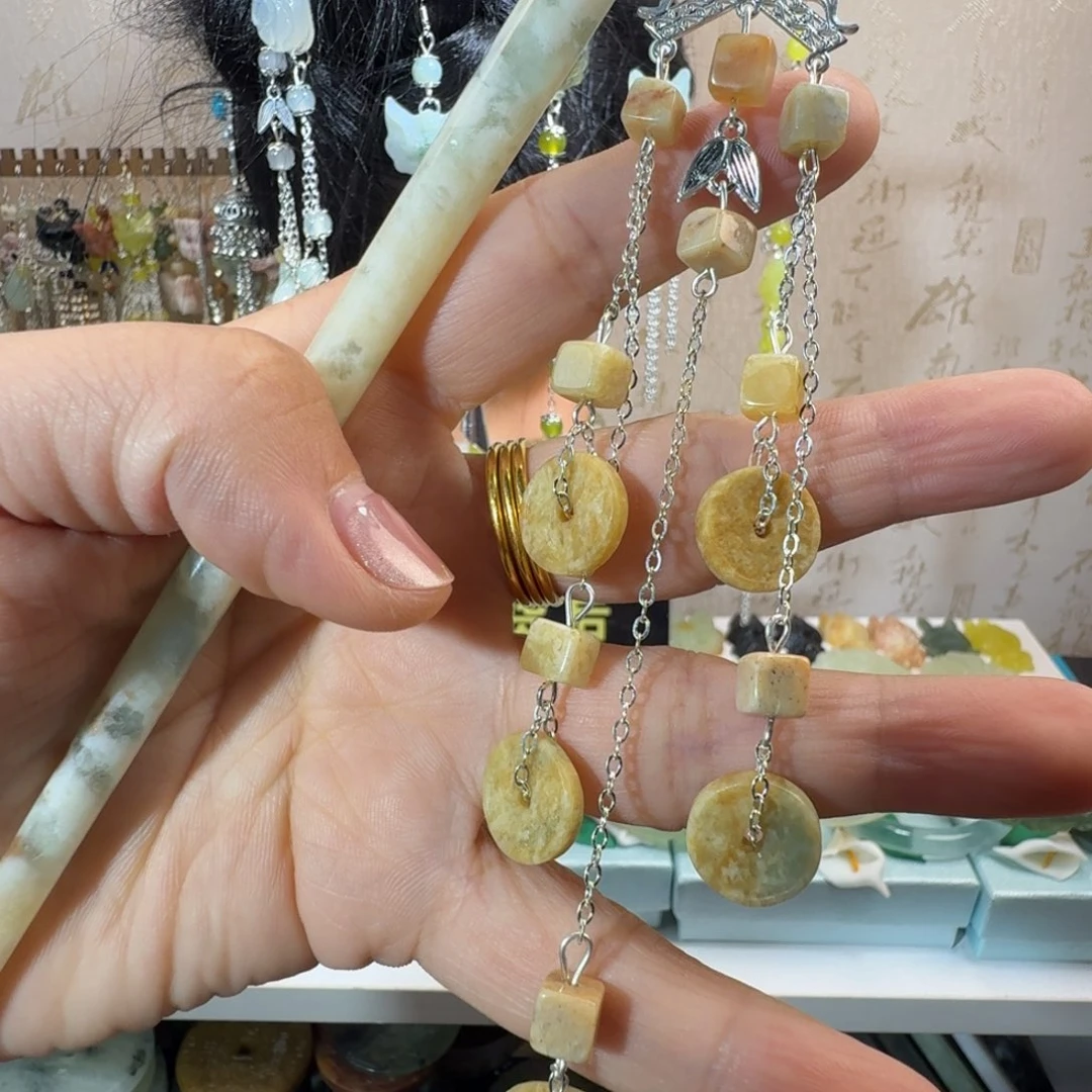 未镶嵌岫玉发簪福利款两个包邮