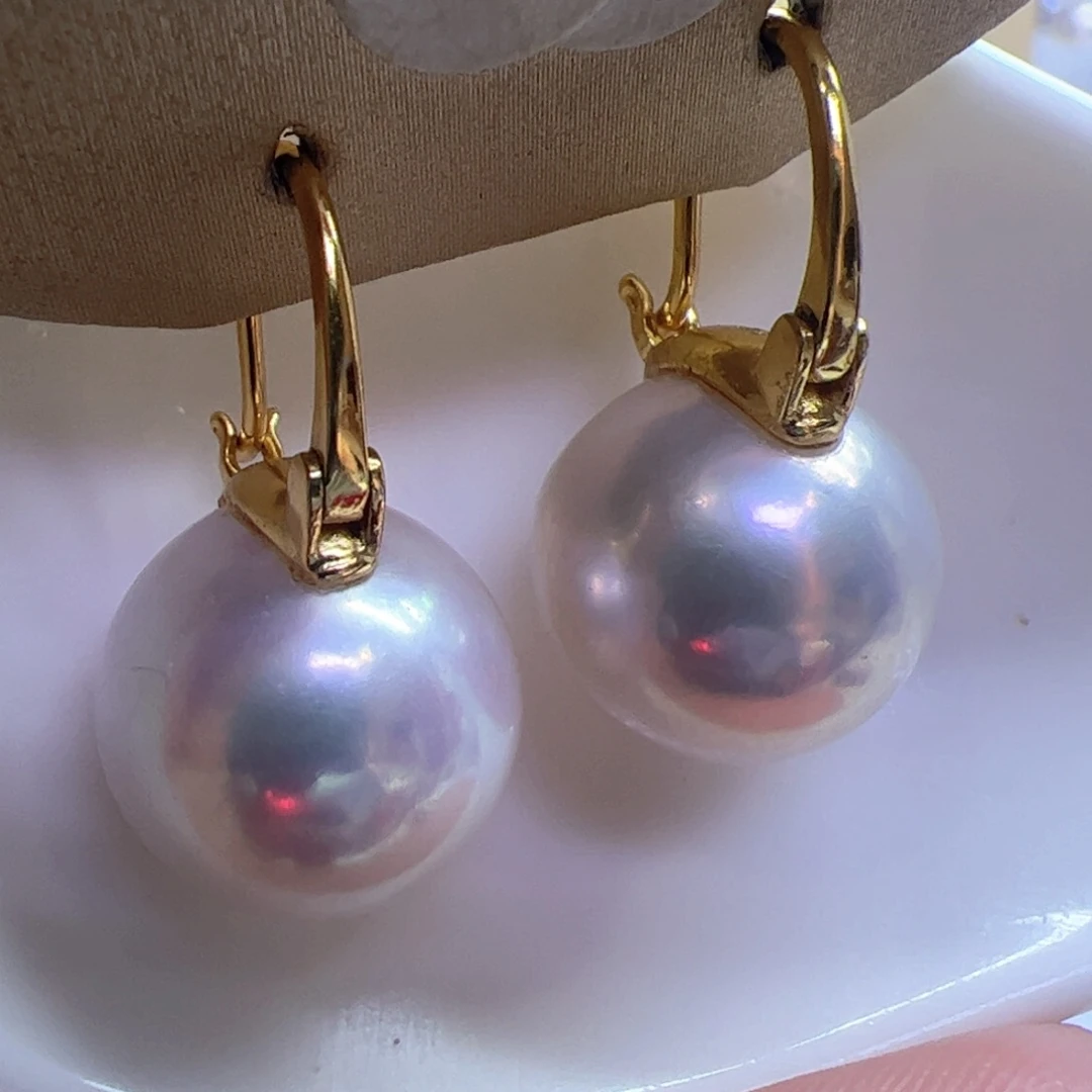 银S925镶嵌淡水珍珠耳饰