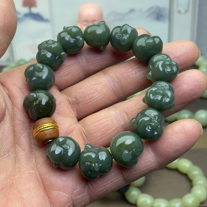 和田玉未镶嵌手链