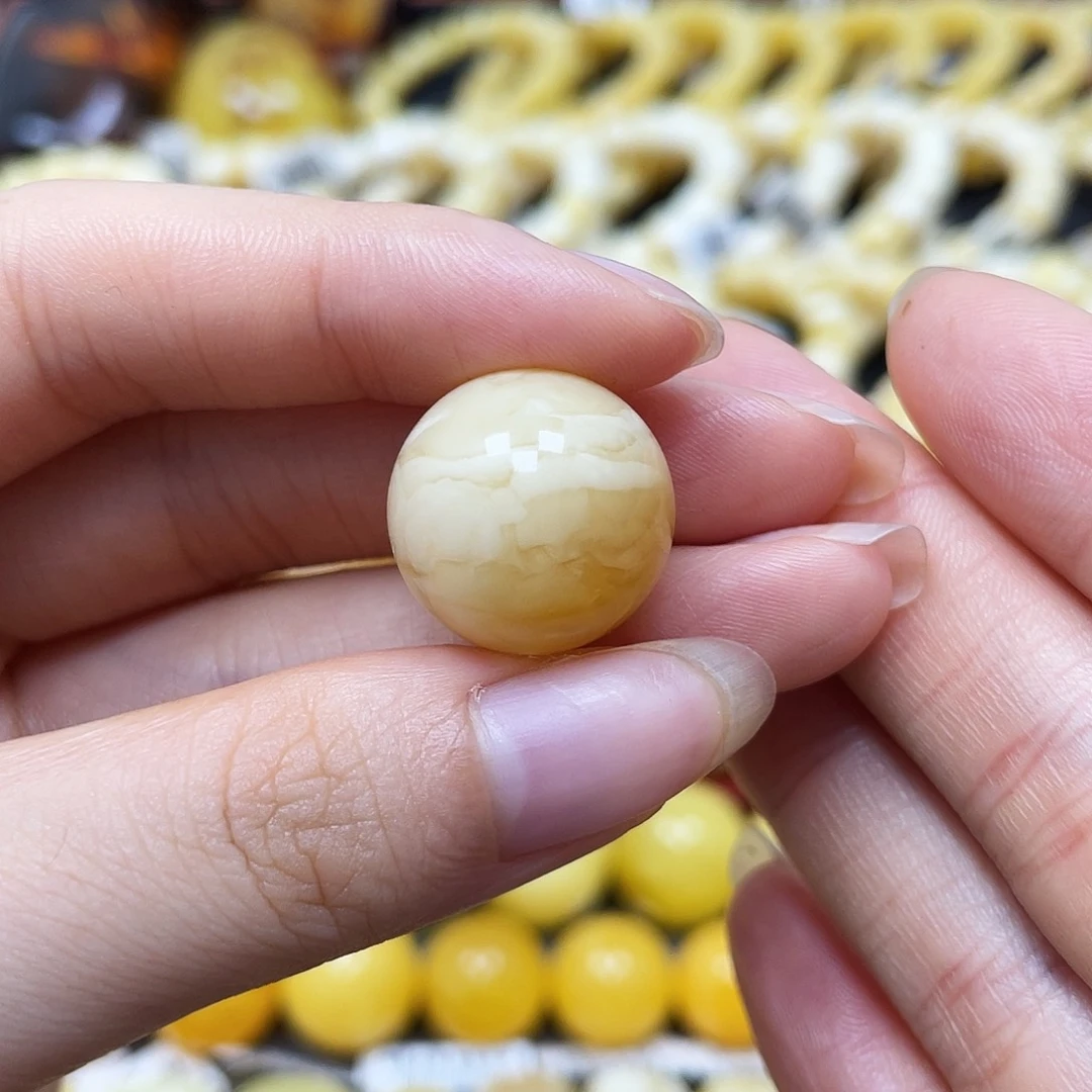 未镶嵌蜜蜡裸石圆珠17.8mm