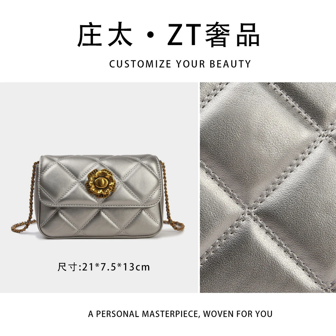 【庄太轻奢】SKL-Z8283-银灰色-轻奢时尚百搭新款女包