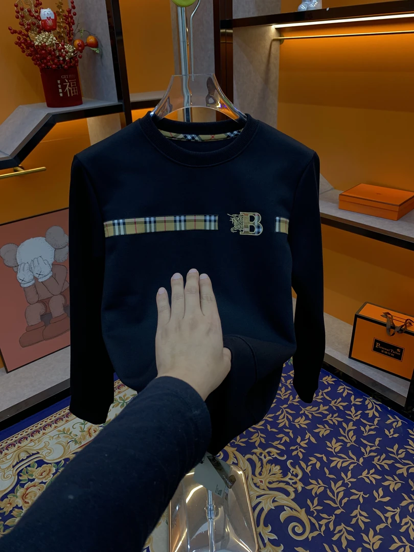 男士时尚秋冬保暖韩版耐磨打底秋冬百搭宽松拼接长袖卫衣圆领