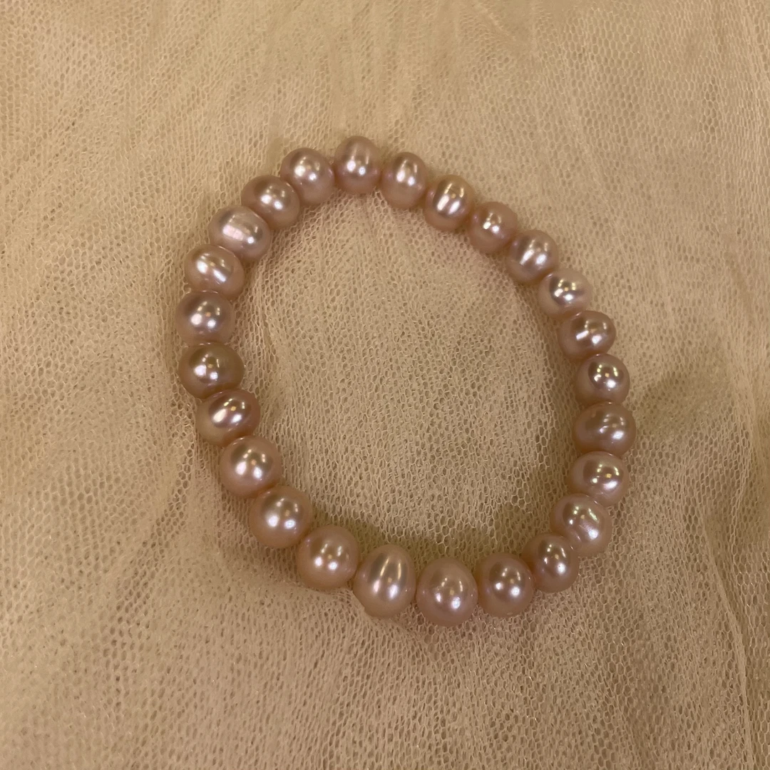 【紫罗兰紫色】7-8淡水珍珠【S14】百搭时尚气质