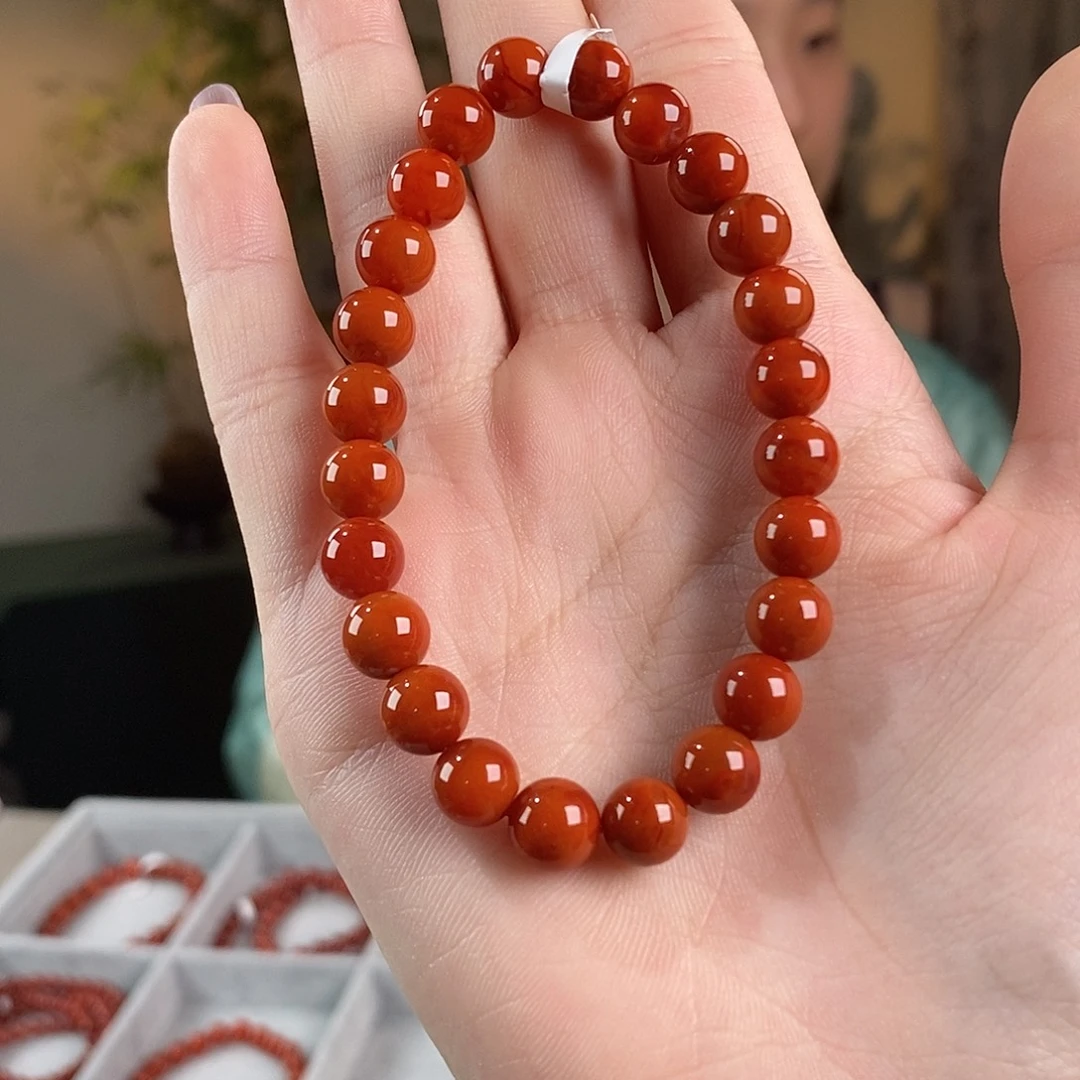 未镶嵌手链南红玛瑙原矿Ｓ级别 8mm