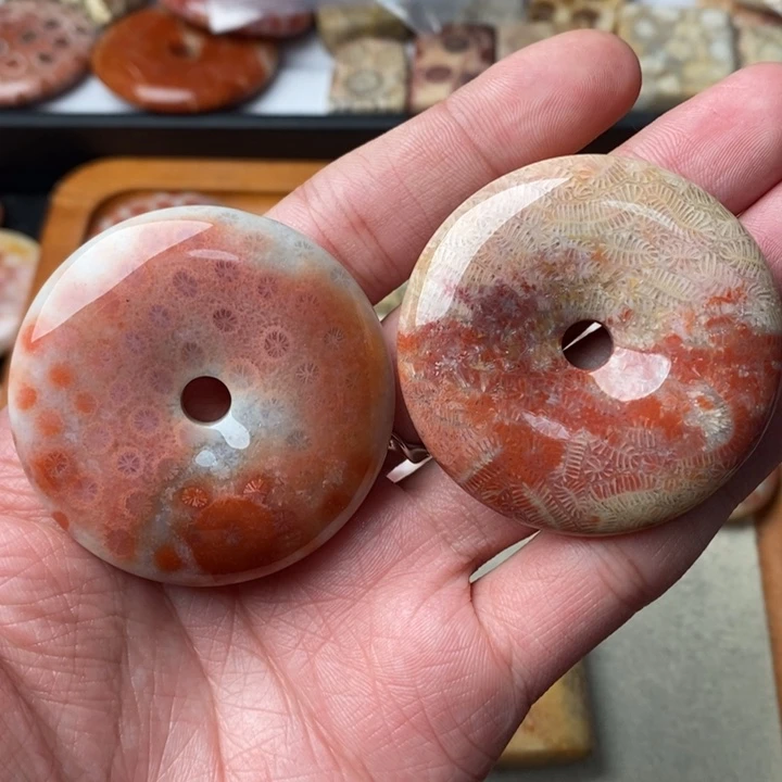 硅化玉颈饰足金镶嵌用****8