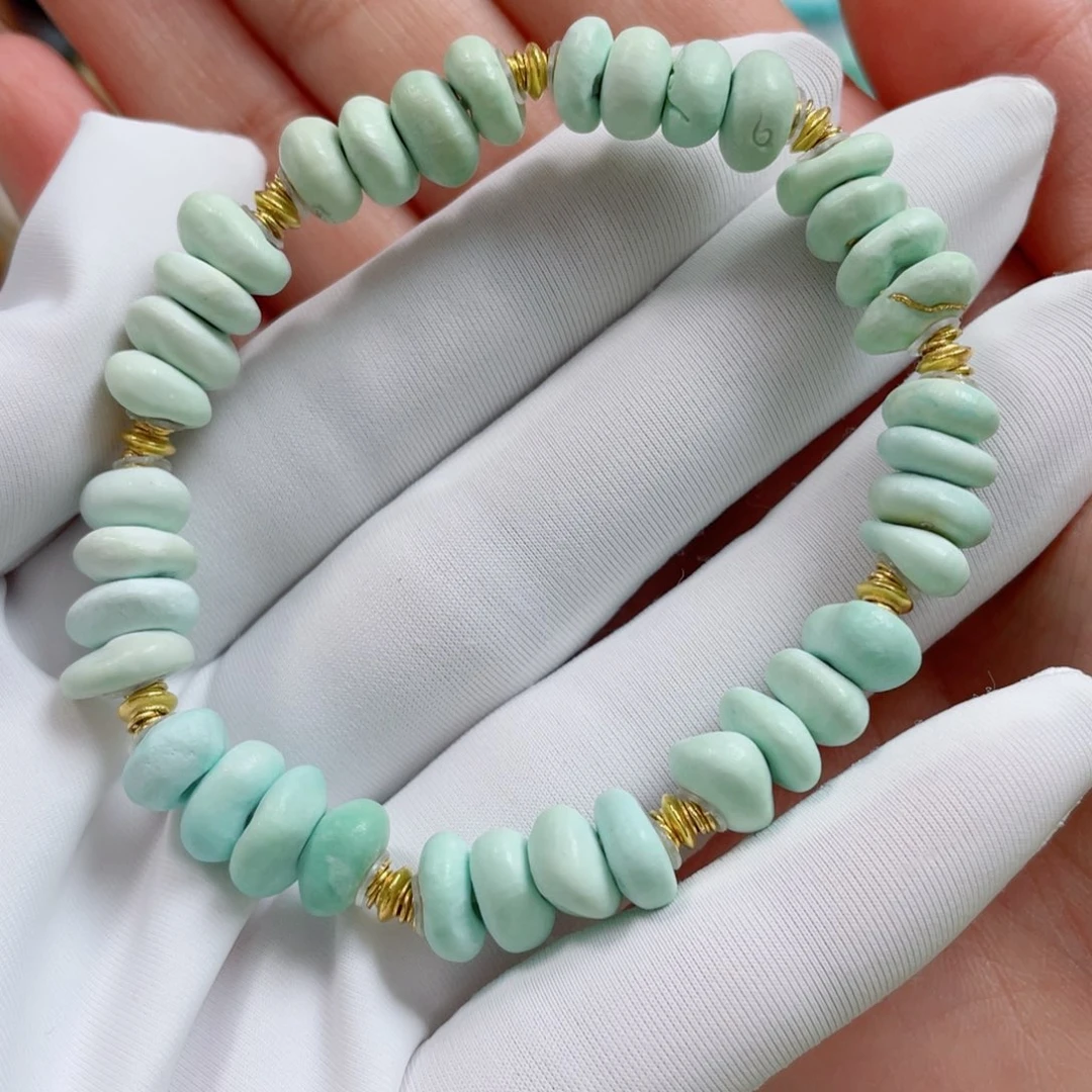 绿松石18K金镶嵌珠宝奇石