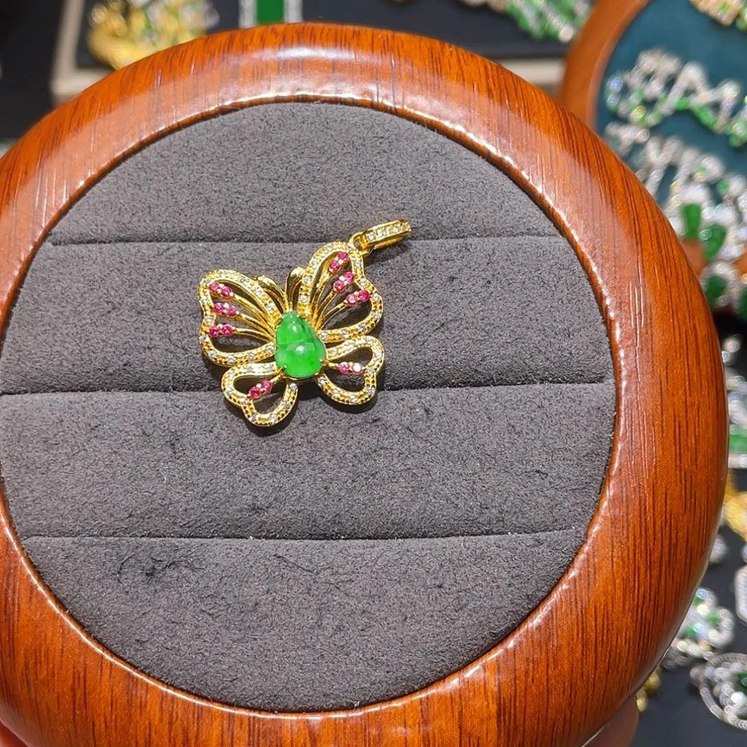 翡翠银S925镶嵌颈饰