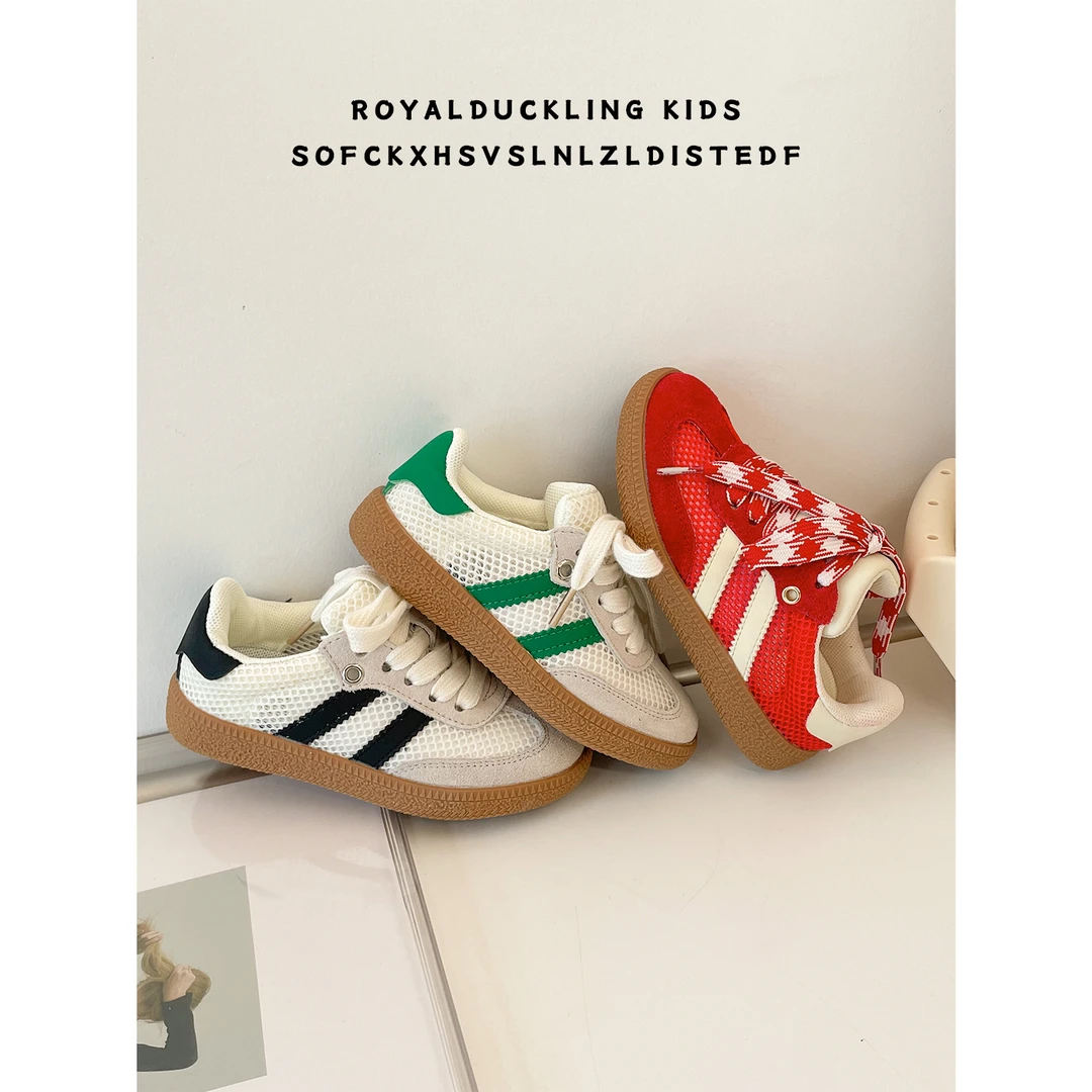 【尺码 26 码】板鞋女童网鞋韩版男童运动鞋透气网面宝宝A916