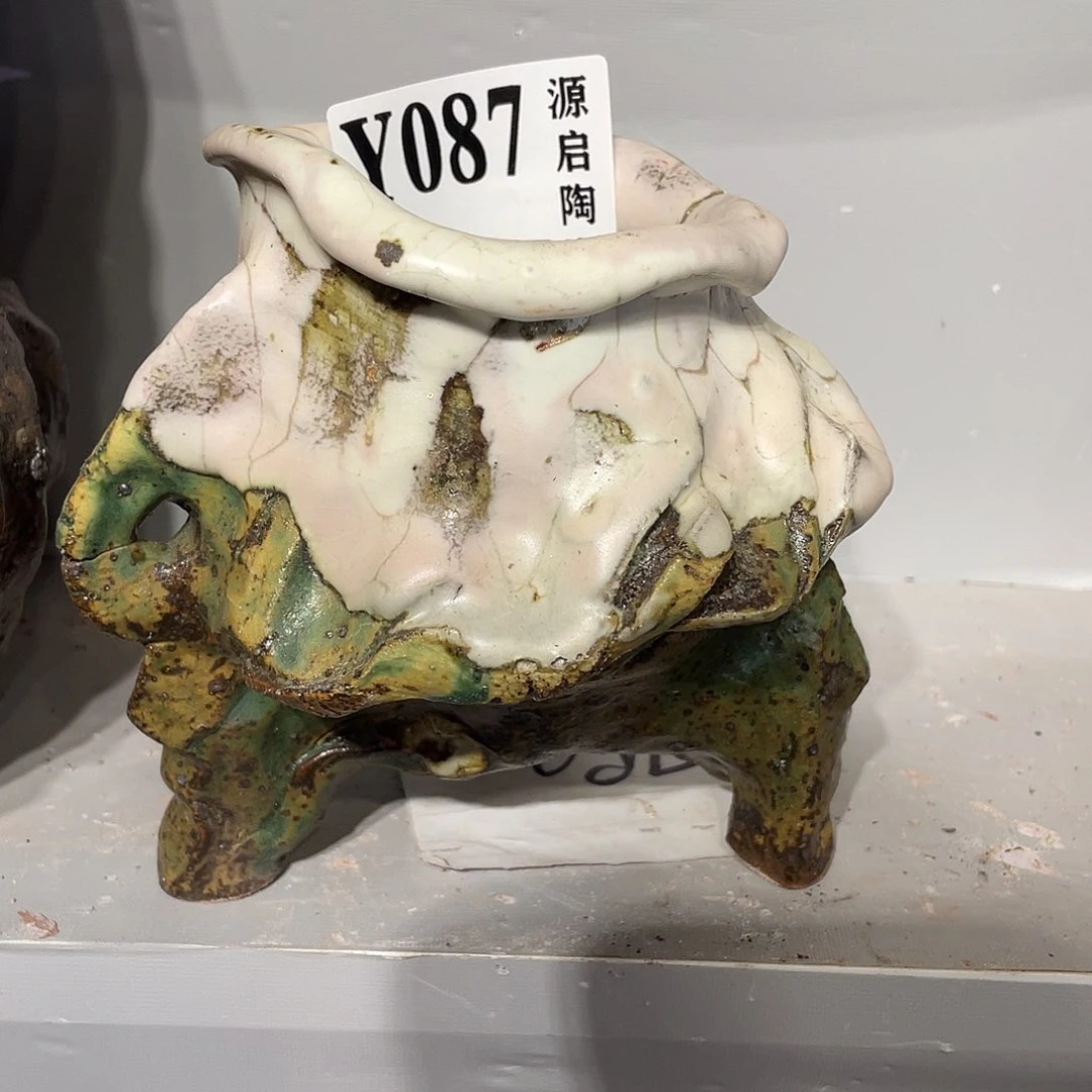 紫砂花盆景德镇陶瓷花盆087