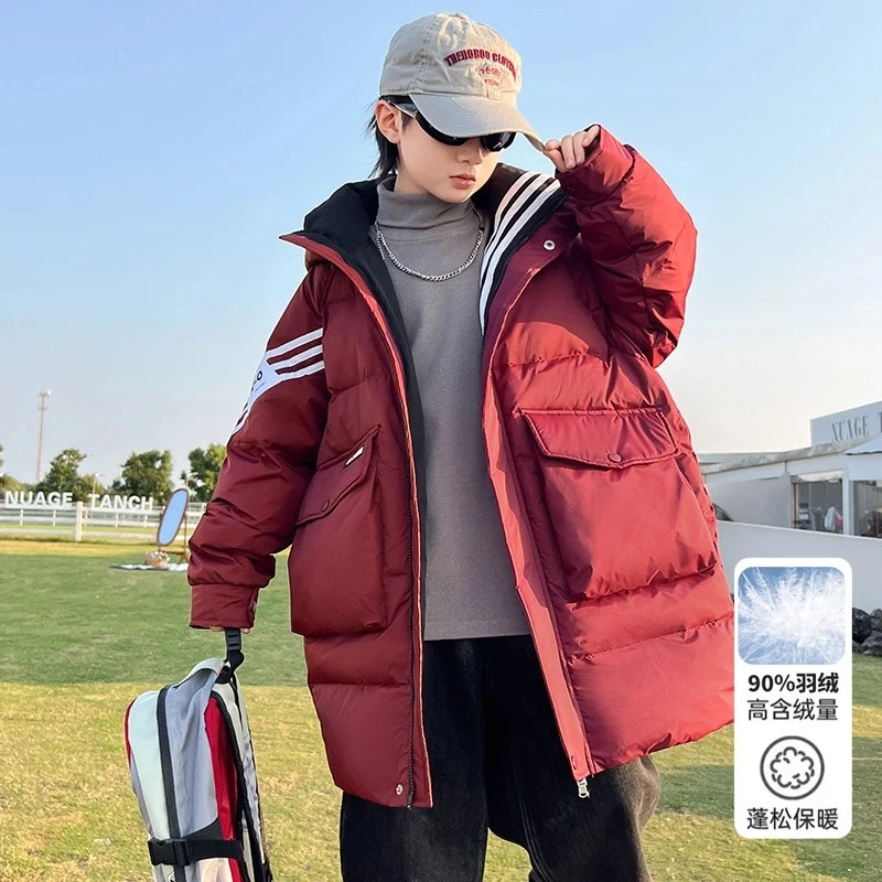 男童羽绒服2025新款冬季加厚外套中大童儿童保暖冬装男孩免洗潮牌