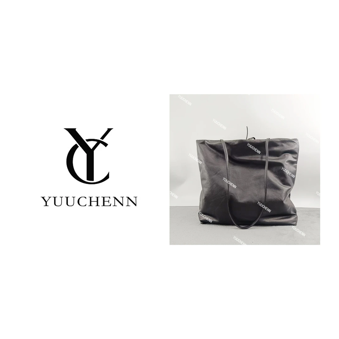YUUCHENN/【托特包】进口羊皮28cm黑色 单肩腋下包HH4602
