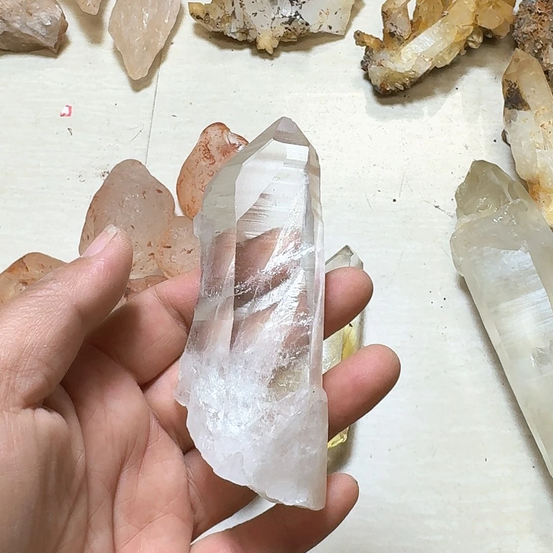 天然水晶原石未镶嵌水晶清***眠