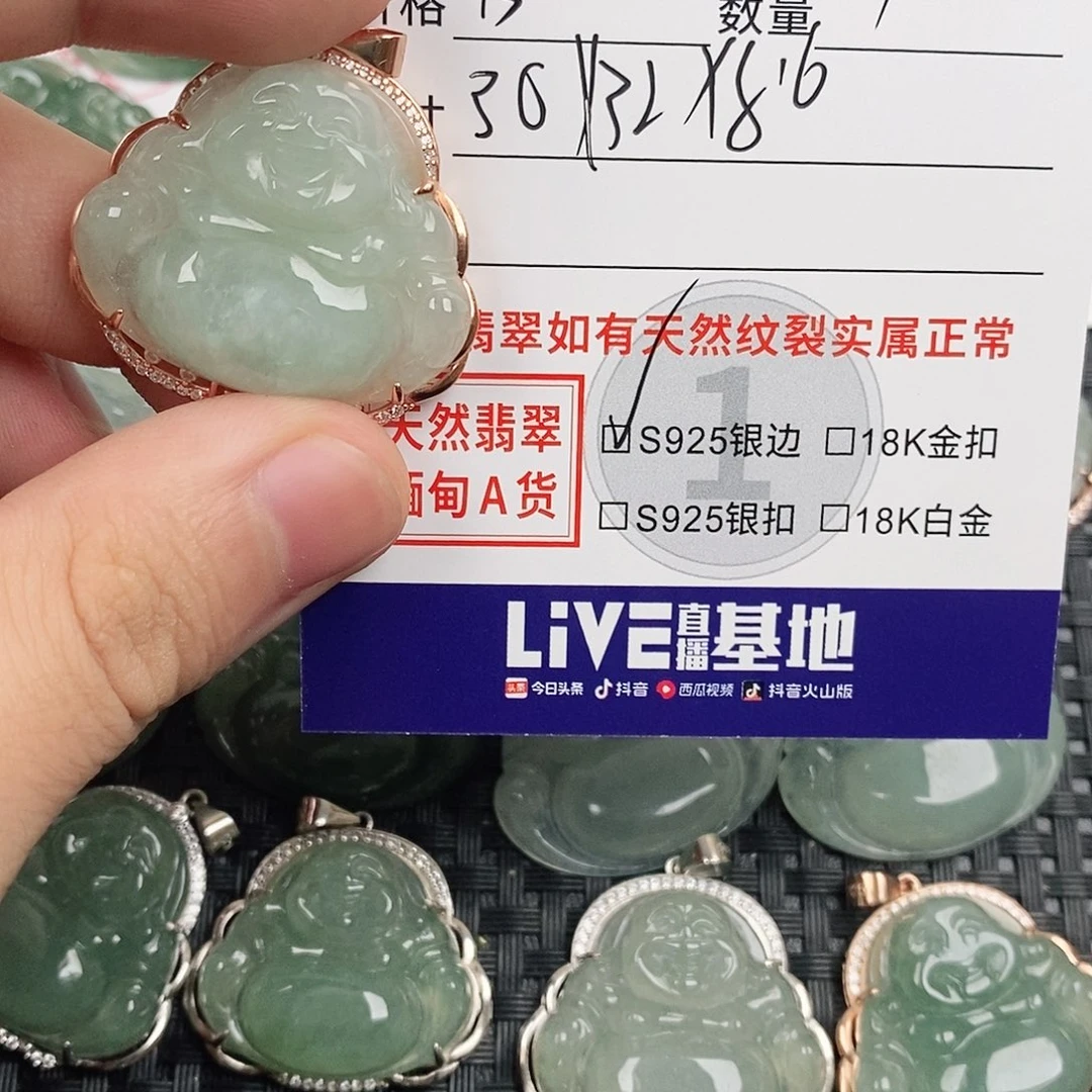 翡翠银S925镶嵌颈饰