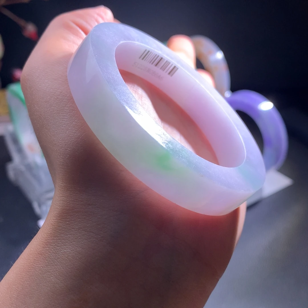 定制翡翠未镶嵌手镯仙女镯54-58