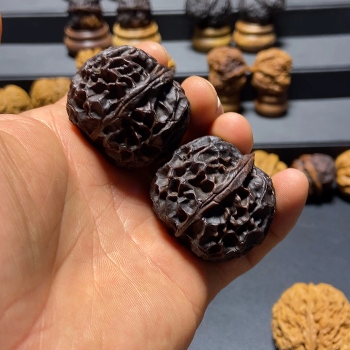 文玩核桃把件B凤凰牡丹41mm