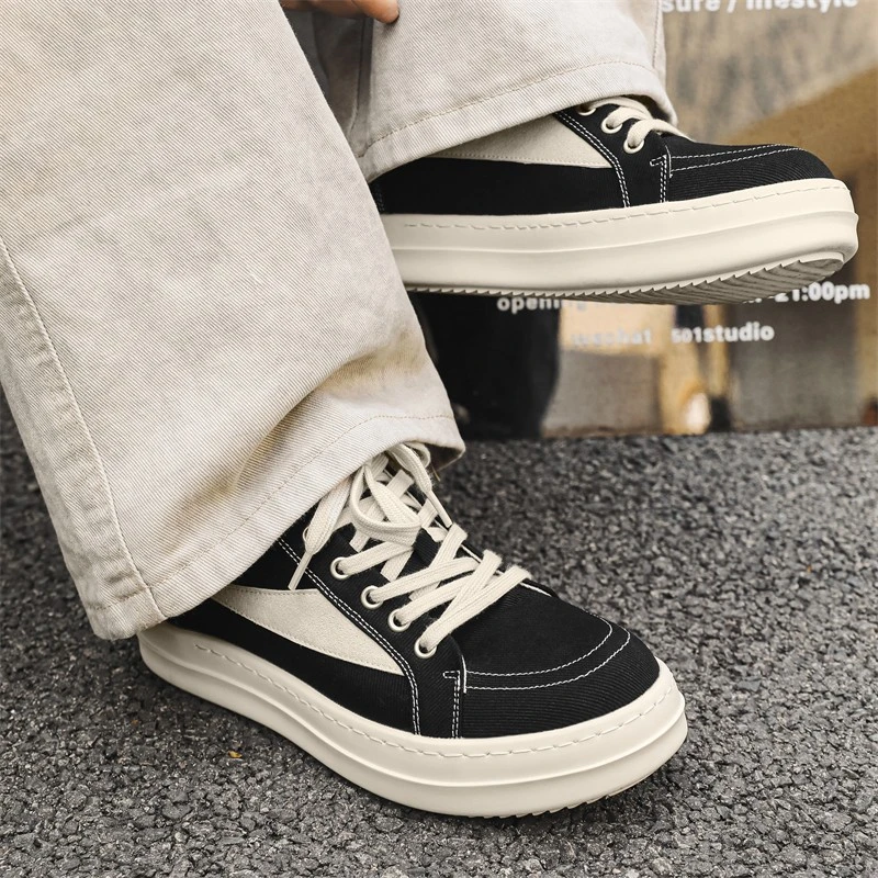 【香港DcSU&Shoes官方正品】内增高低帮RO倒三角厚底男士休闲板鞋