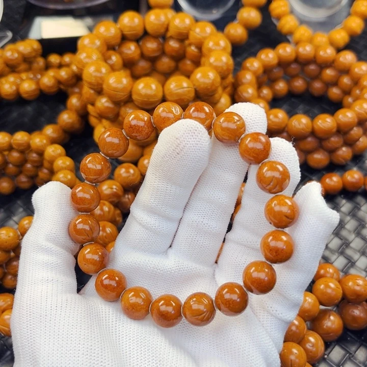 桃核手串难**心龙纹9尺寸