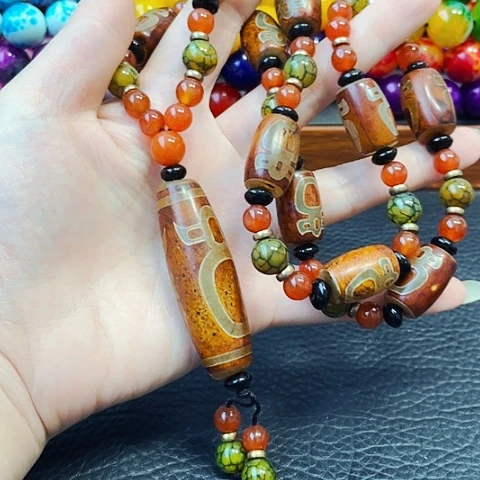 手饰玛瑙未镶嵌财神项链