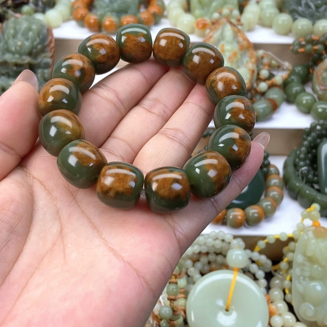 透闪石质玉手串未镶嵌冬*