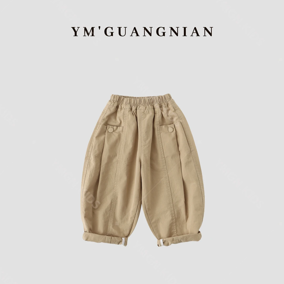 【幼棉光年】夏款休闲裤品牌男童重工质感潮流百搭九分休闲裤622777