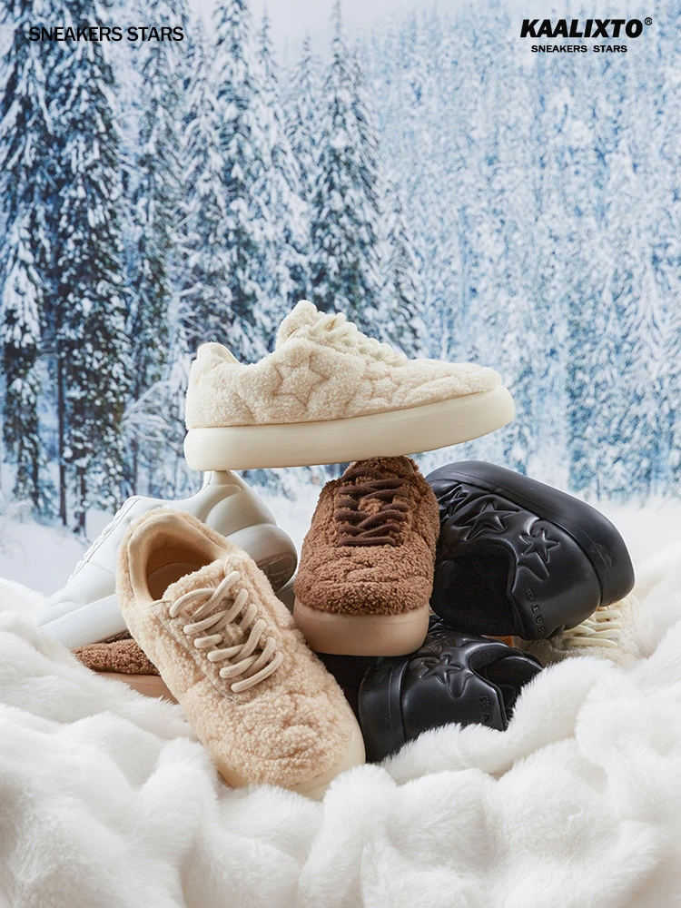 Kaalixto星星鞋云朵鞋棉鞋情侣低帮增高星星鞋时尚百搭潮流保暖