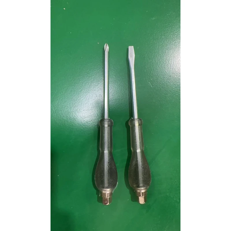 4寸可敲击穿心螺丝刀十字一字型长杆高硬度工业级《2支装》