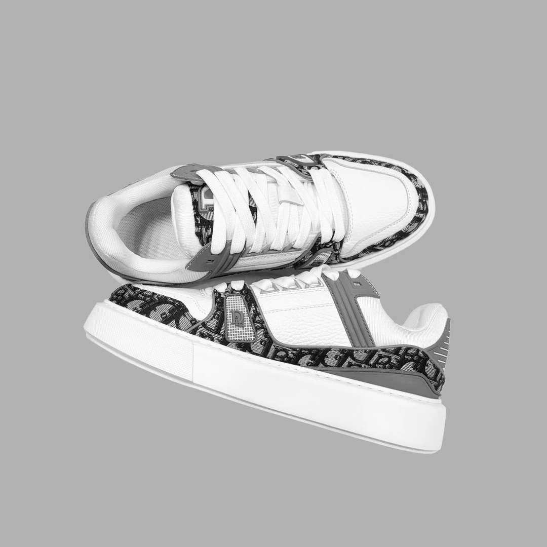 DIORA HEALY/迪奥海莉时尚新潮男款印花潮流圆头小白鞋3330912001