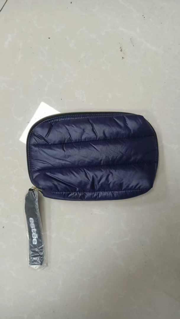 【Y】蓝羽绒小方包收纳包001