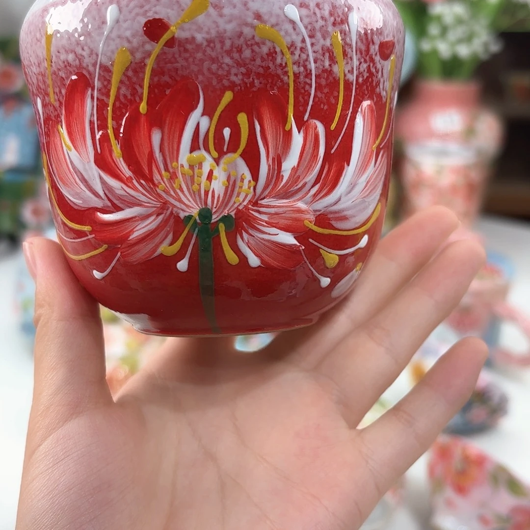 景德镇手绘高温釉下彩陶瓷茶具
