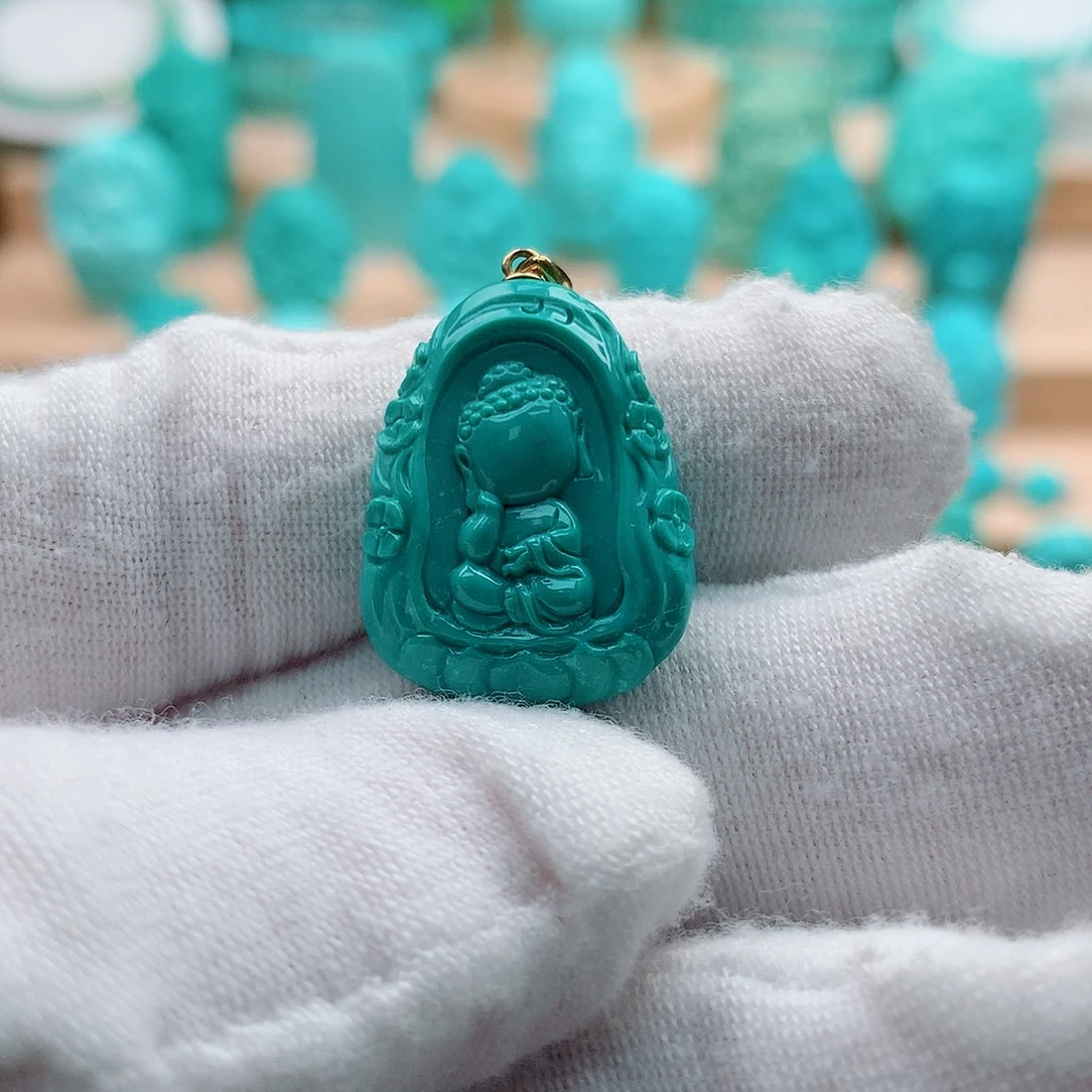 绿松石18K金镶嵌配饰