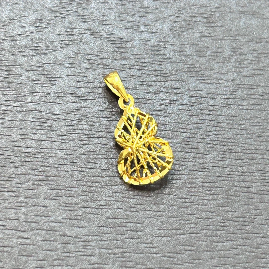 【店长专享】足金999投资金攒金绕线葫芦吊坠ZBHJD732克重多退少补