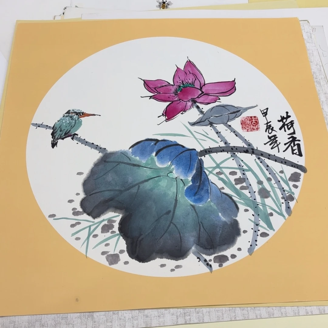国画50-50斗方卡纸童