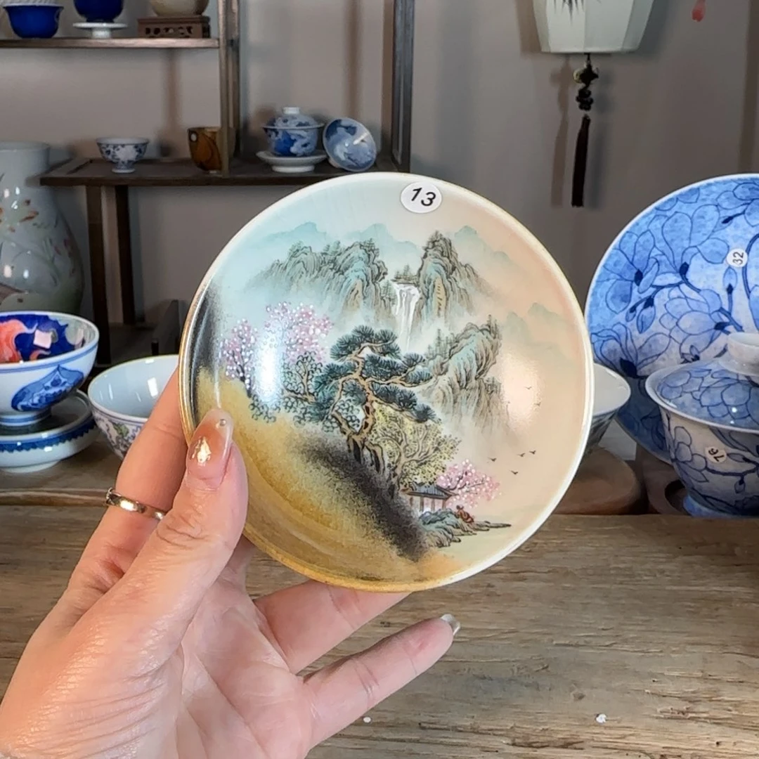 杯景德镇陶瓷柴烧多人