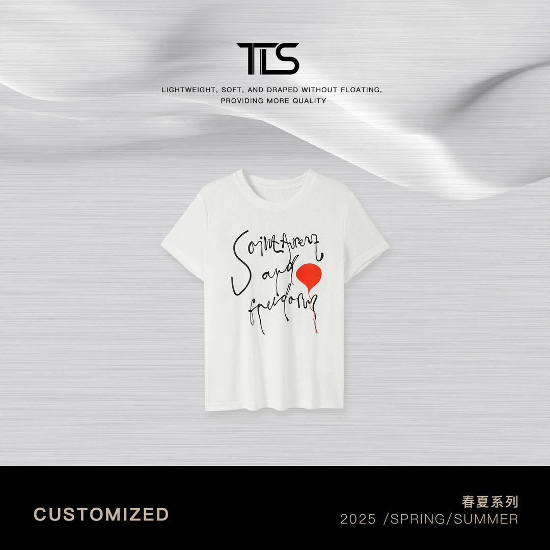 TT【520】天丝雪花麻植绒字母透气柔软亲肤刺透短袖T恤上衣女T1625