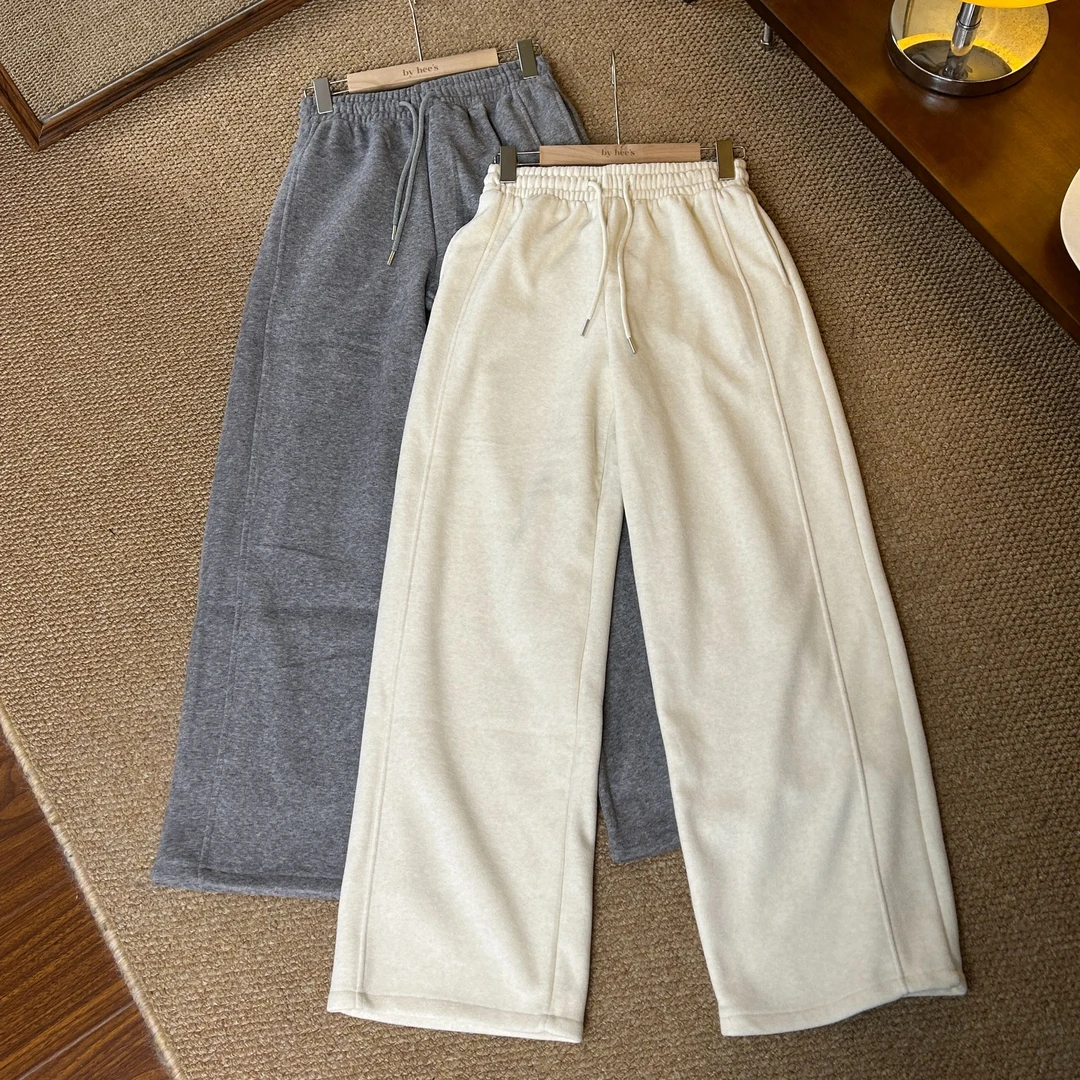 by hees [立体侧线加绒毛巾卫裤] 显瘦遮胯神器