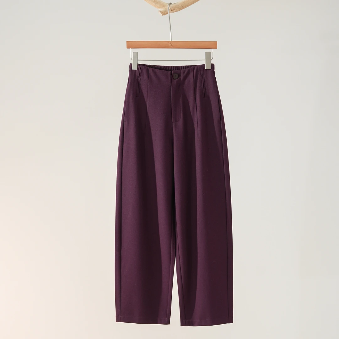 西子/【TR镰刀裤】铜氨醋酸羊毛秋冬简约遮肉显瘦镰刀裤/KZYF191