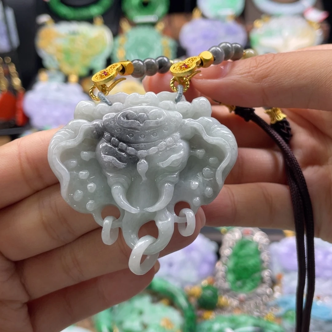 翡翠未镶嵌颈饰代编织