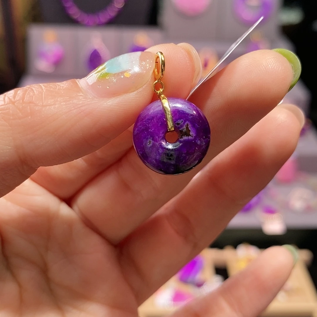 苏纪石（舒俱来）18K金镶嵌吊坠(不含链)