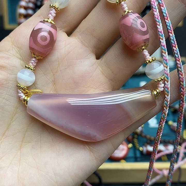 玛瑙/玉髓（覆膜）颈饰合金