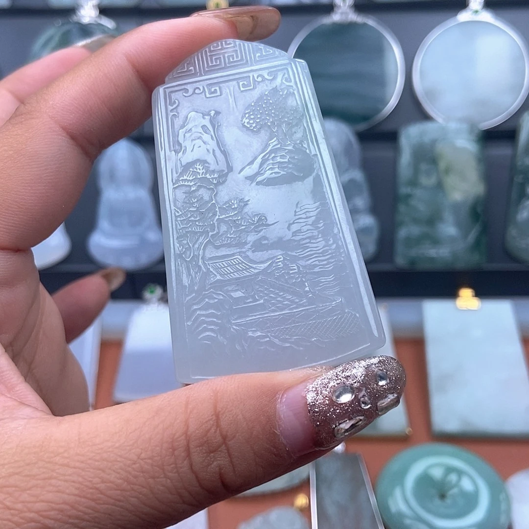 翡翠未镶嵌吊坠(不含链)