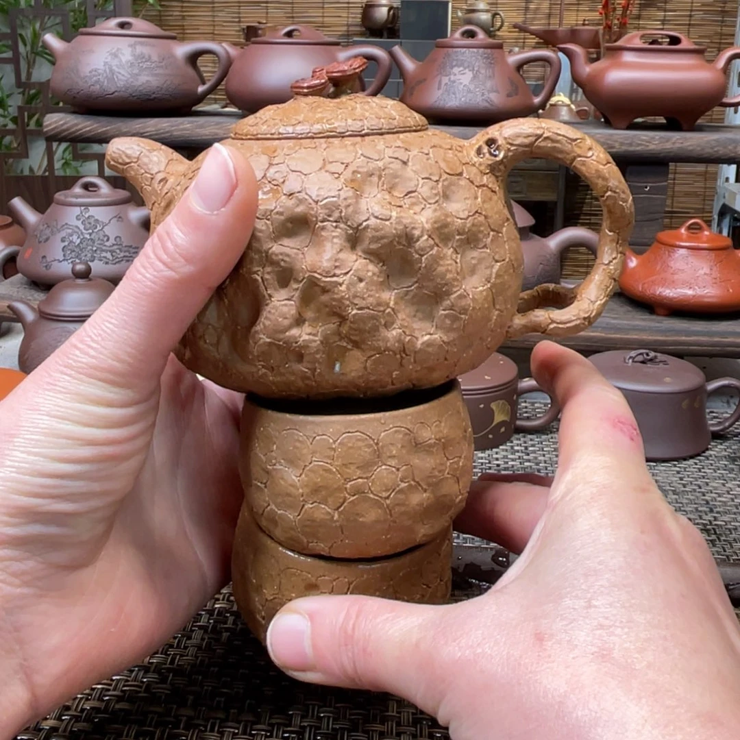 紫砂茶壶宜兴原矿紫砂手工制320