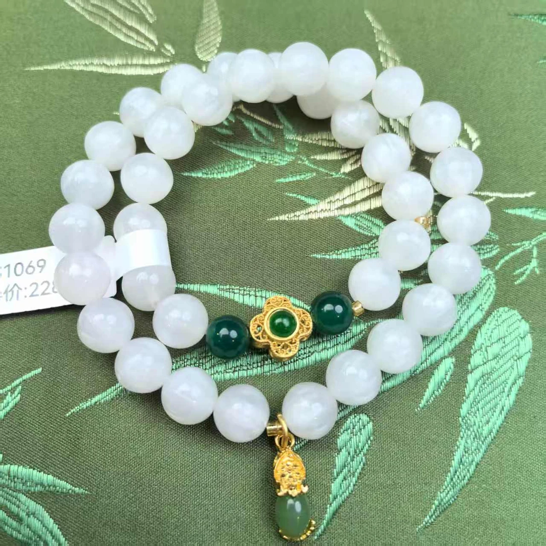 非金属玻璃手链  非金属玻璃手链 s1069-樱花粉变色双圈