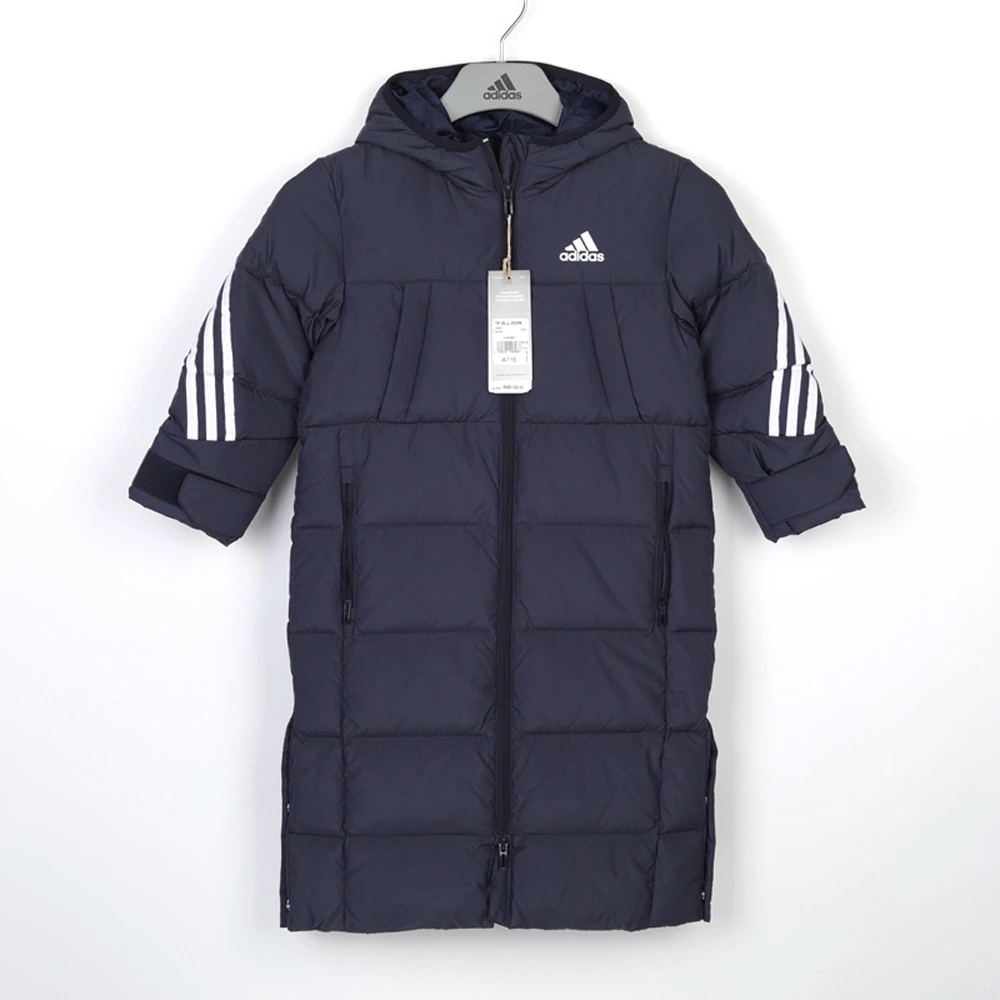 （断码处理）阿迪达斯中大童户外运动休闲防风保暖长款羽绒服H45041