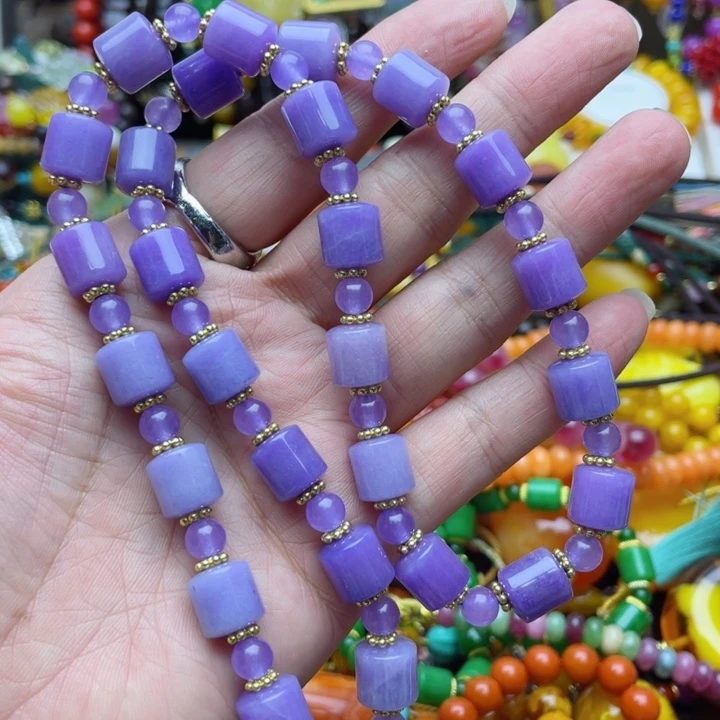 树脂制品107号紫色项链