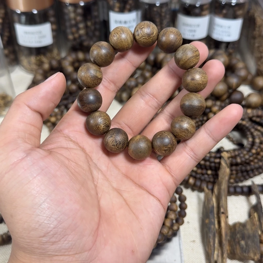 沉香手串1.6圆珠单圈18克