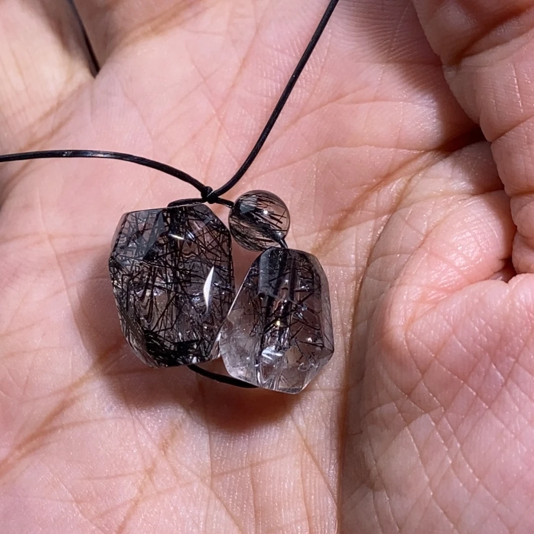 灌***包未镶嵌手链水晶配件黑发晶