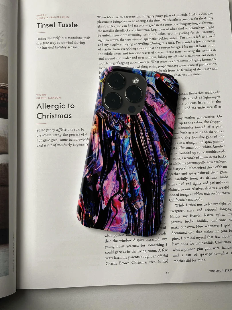 流体画手机壳适用于苹果16promax小众个性简约ins艺术轻薄15/14