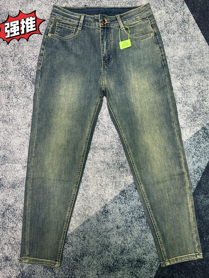 高端牛仔裤男士春夏季薄款弹力修身显瘦小直筒轻奢百搭长裤复古