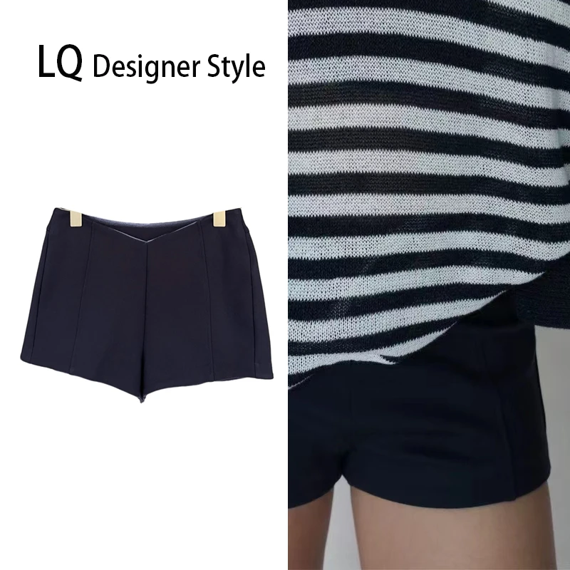 【Q-俏俏】设计师款纯色简约个性春夏辣裤短裤05007